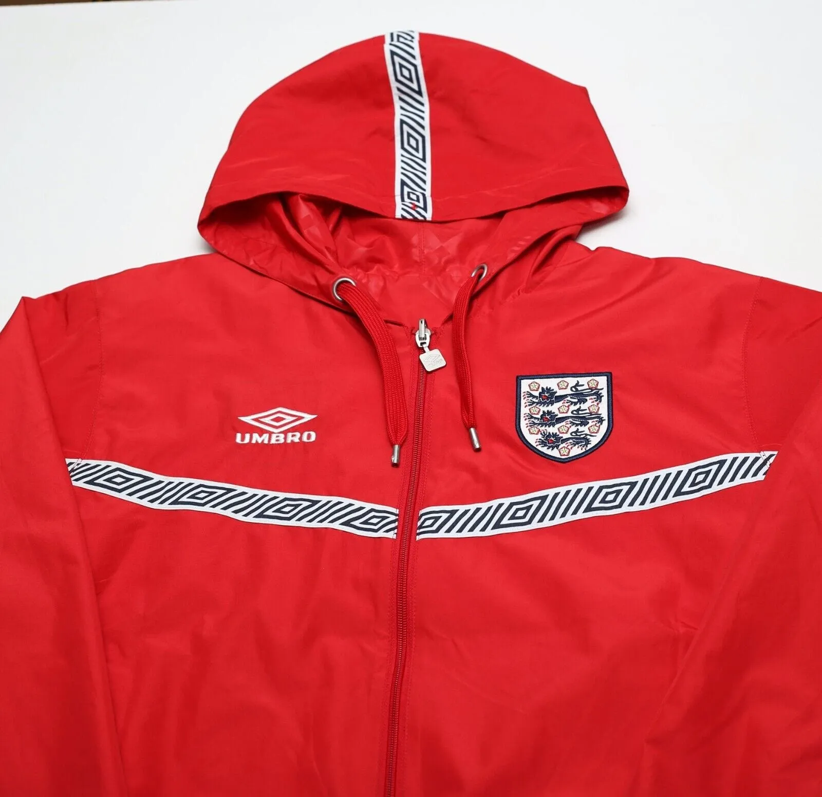 1990 Style ENGLAND Vintage Umbro Hooded Jacket (M) Gascoigne Platt Lineker Era