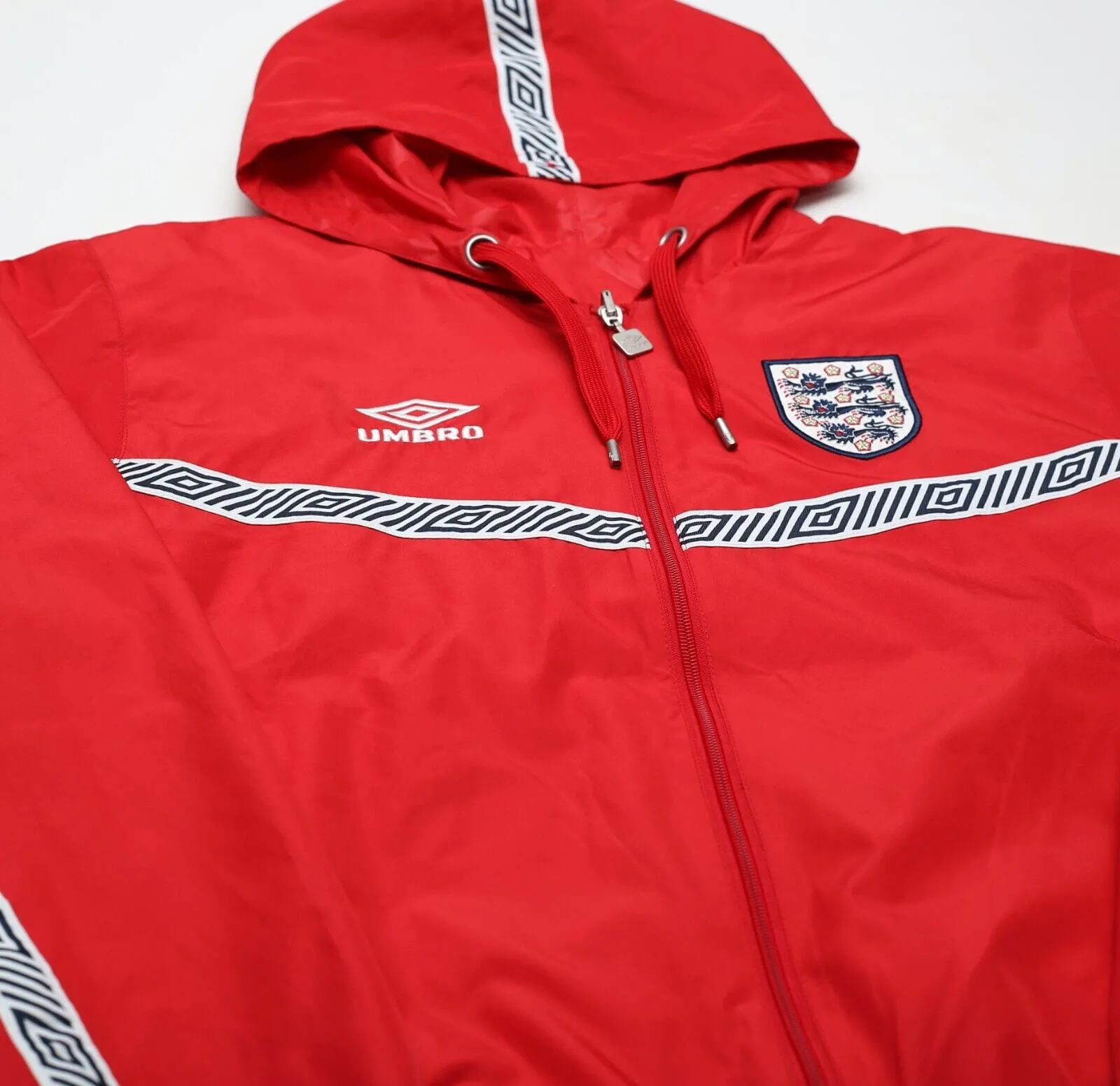 1990 Style ENGLAND Vintage Umbro Hooded Jacket (M) Gascoigne Platt Lineker Era