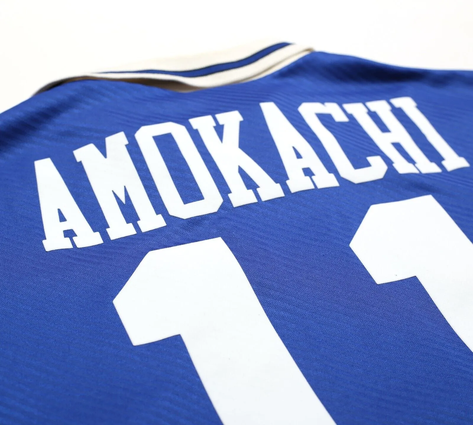 1993/95 AMOKACHI #11 Everton Vintage Umbro HOME Football Shirt (M)