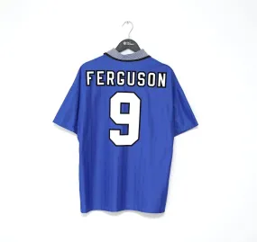 1995/97 FERGUSON #9 Everton Vintage Umbro HOME Football Shirt (L)