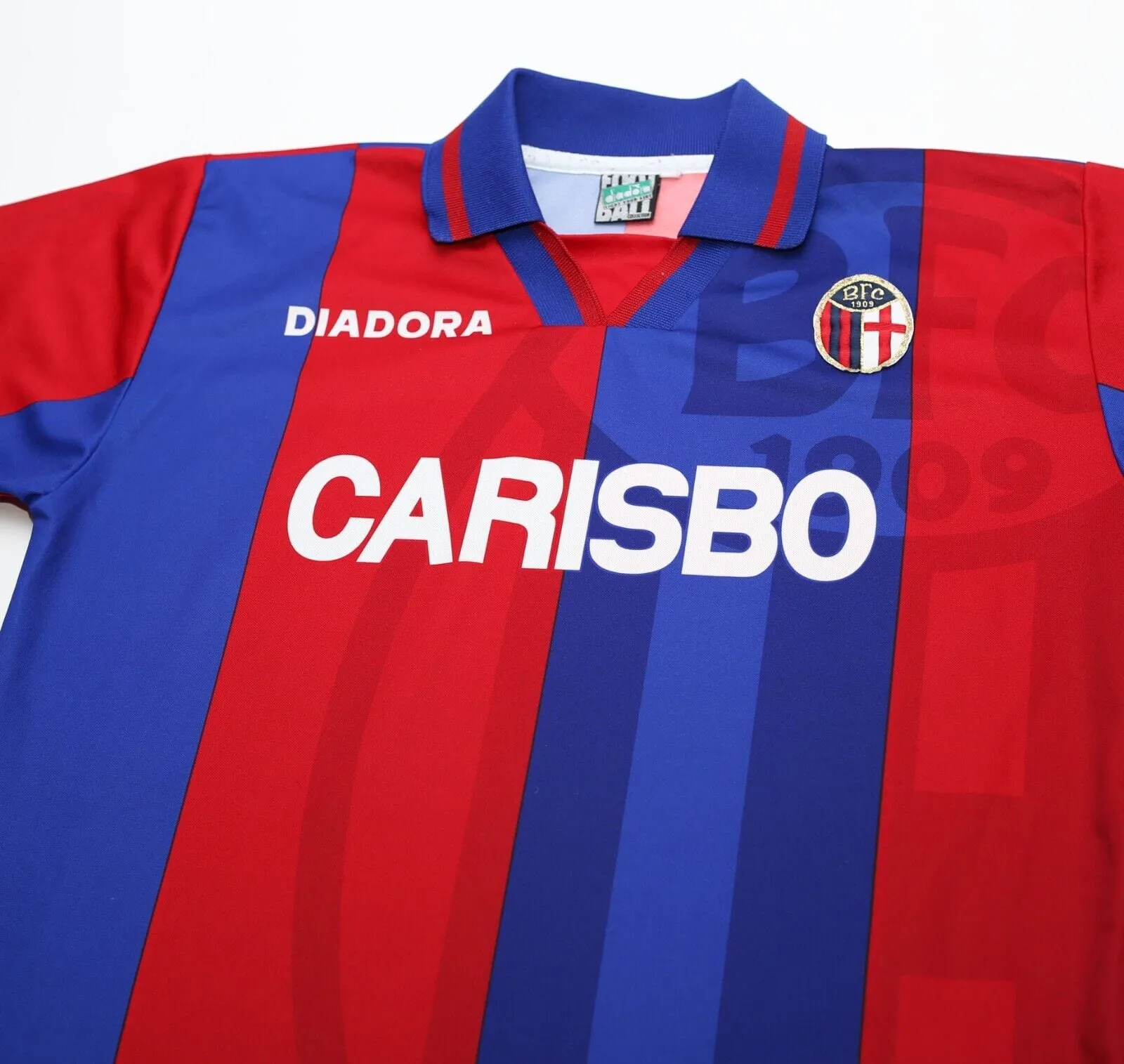 1996/97 BOLOGNA Vintage Diadora Home LS Football Shirt Jersey (M/L)