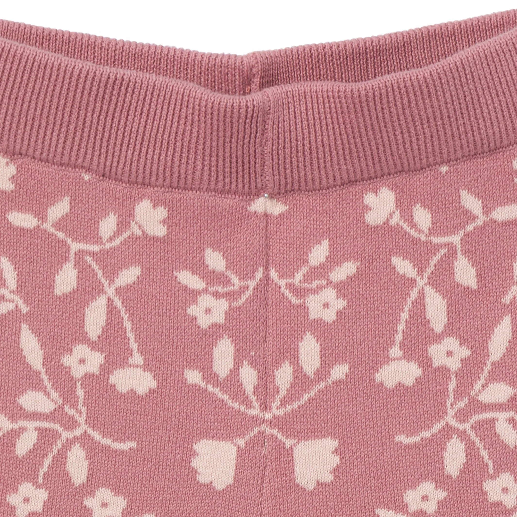 2-Piece Infant & Toddler Girls Dark Rose Branches Jacquard Sweater Set