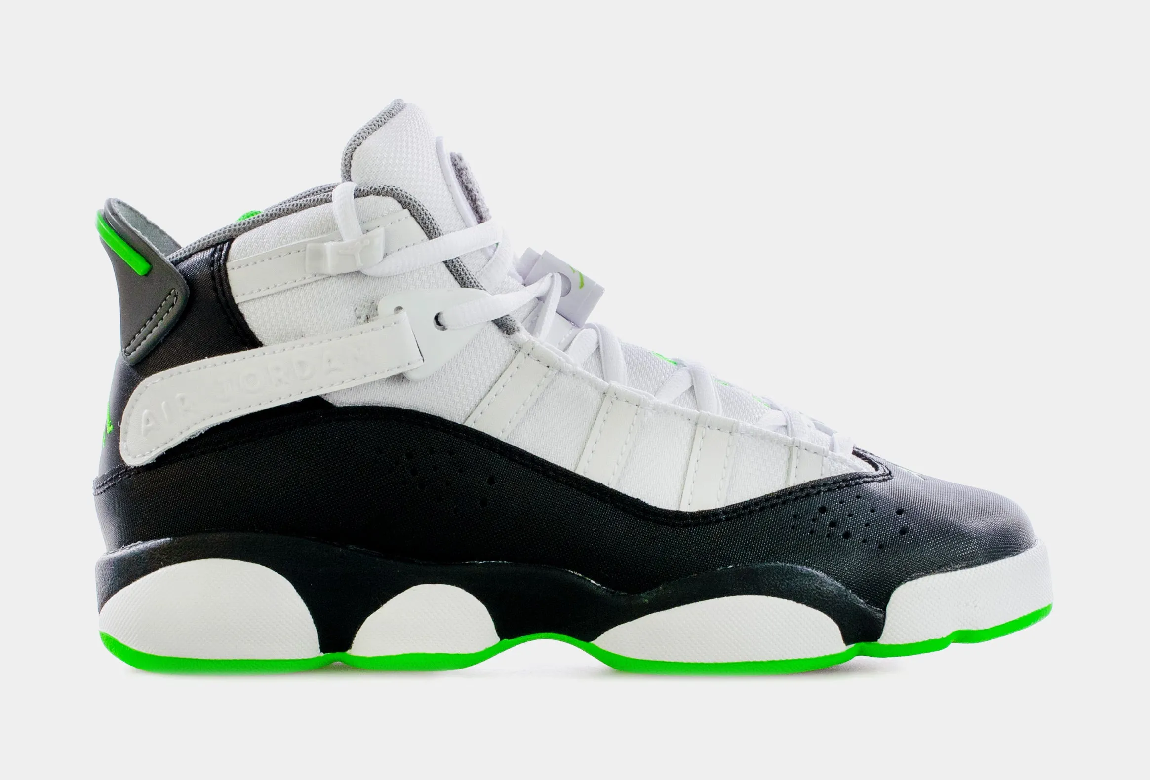 6 Rings Altitude Green Grade School Lifestyle Shoes (White/Black)