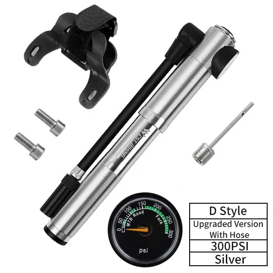 89G Portable Mini Bicycle Pump MTB Mountain Bike Pump 160 PSI High Pressure Cycling Hand Air Pump Ball Tire Inflator