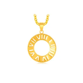 916 Gold Roman Dial Pendant