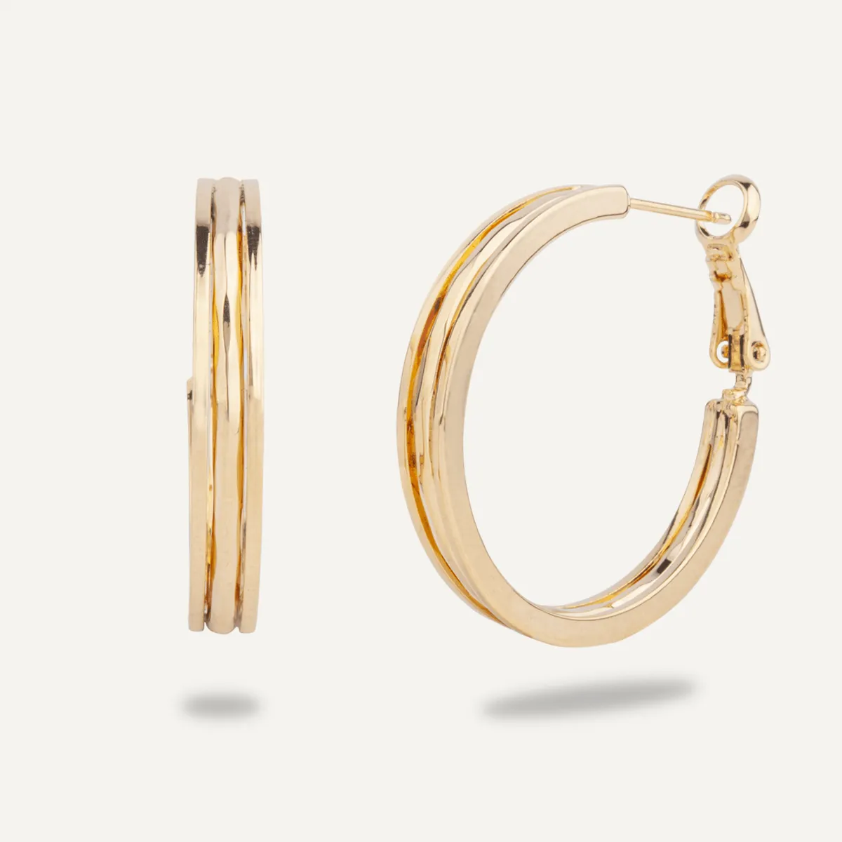 Alesha Hoop Lever Earrings In Gold-Tone