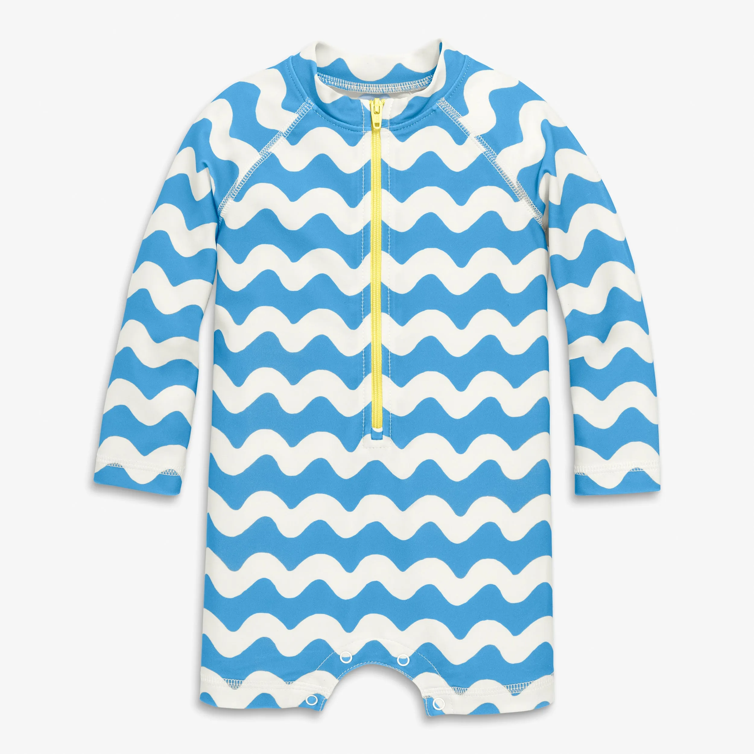 Baby one-piece rash guard in waves