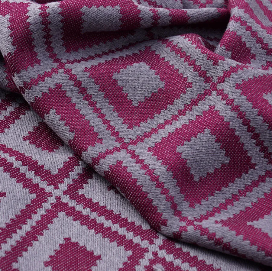 Battisti Diamond Jacquard Wool Throw Blanket