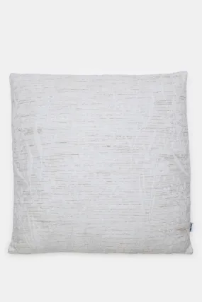 Beige Jacquard Cushion