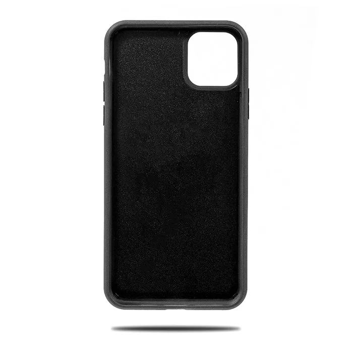 Black Leather iPhone 11 Reflective Mirror Case