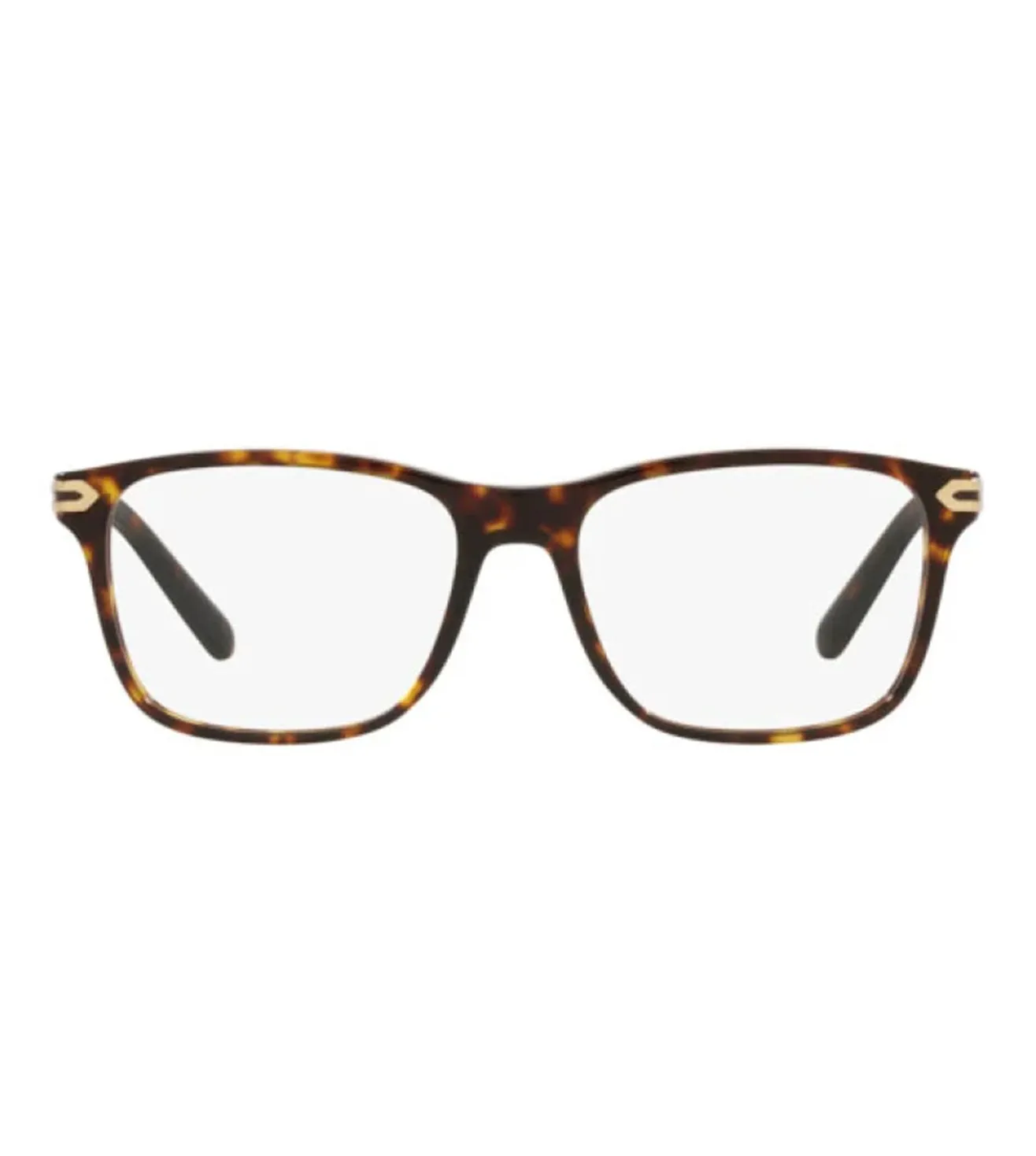 Bvlgari Men Havana Rectangular Optical Frame