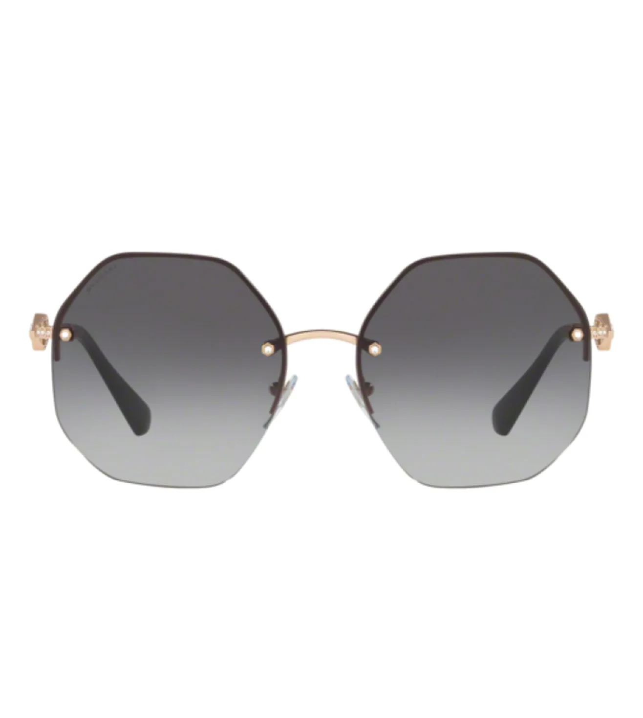 Bvlgari Women Grey Geometric Sunglasses