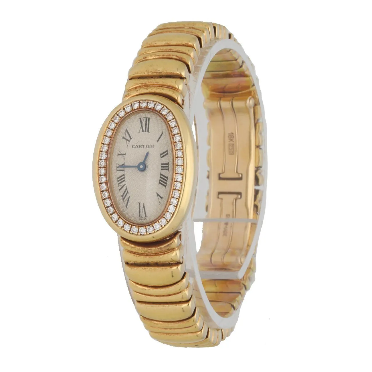 Cartier Baignoire 1960 18K Yellow Gold Diamond Ladies Watch