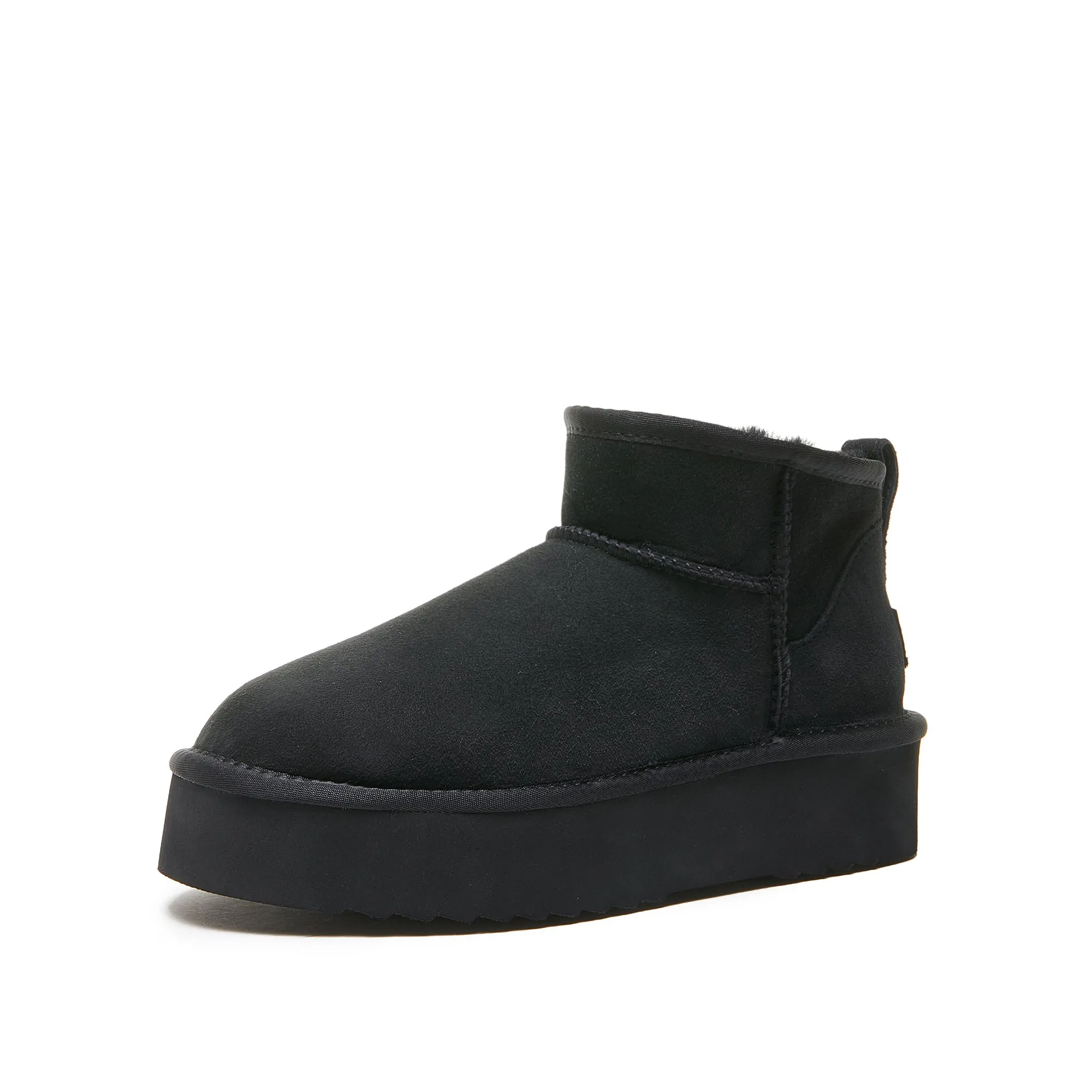 Classic Ultra Mini Platform Ugg - 4cm High Platform Short Boot - 100% A-Grade Double Face Australian Sheepskin