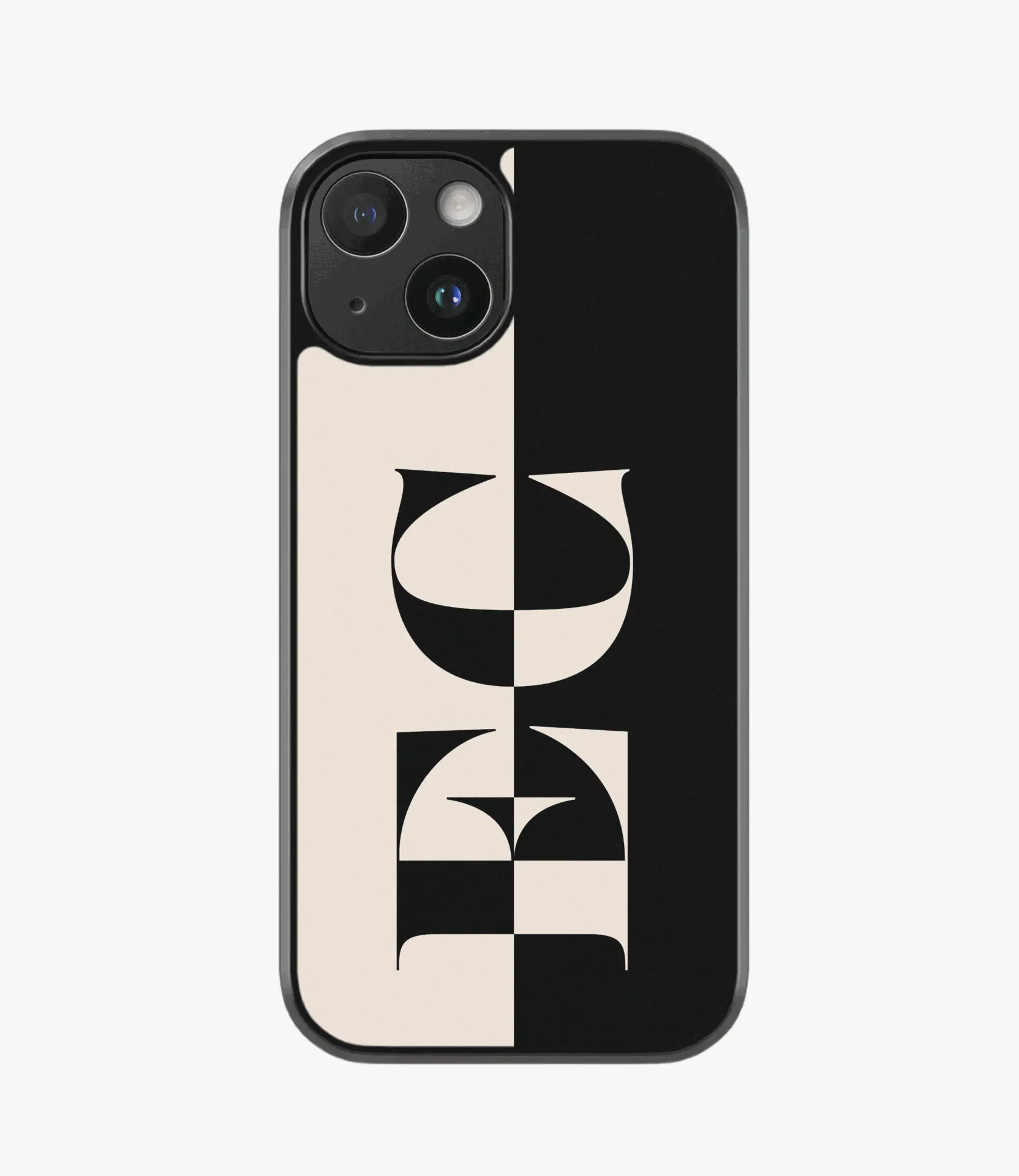 Custom Split Initials Hybrid Matte Case