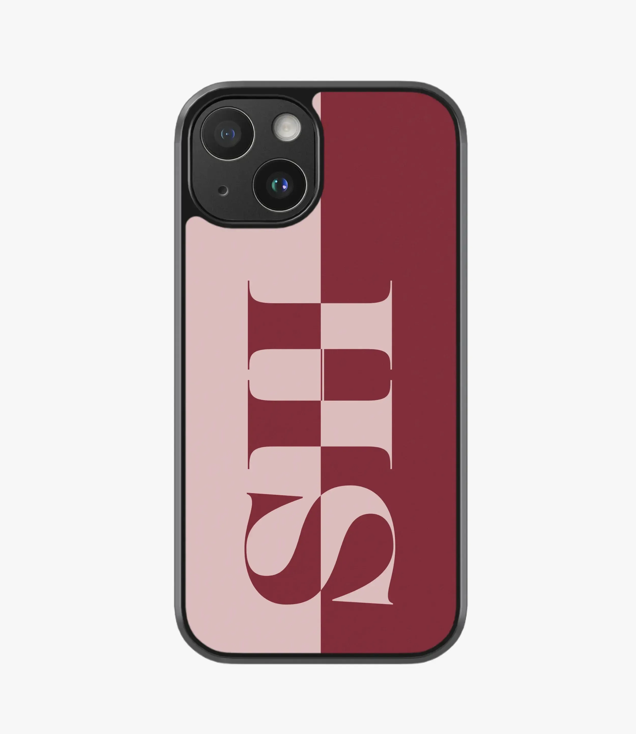 Custom Split Initials Hybrid Matte Case