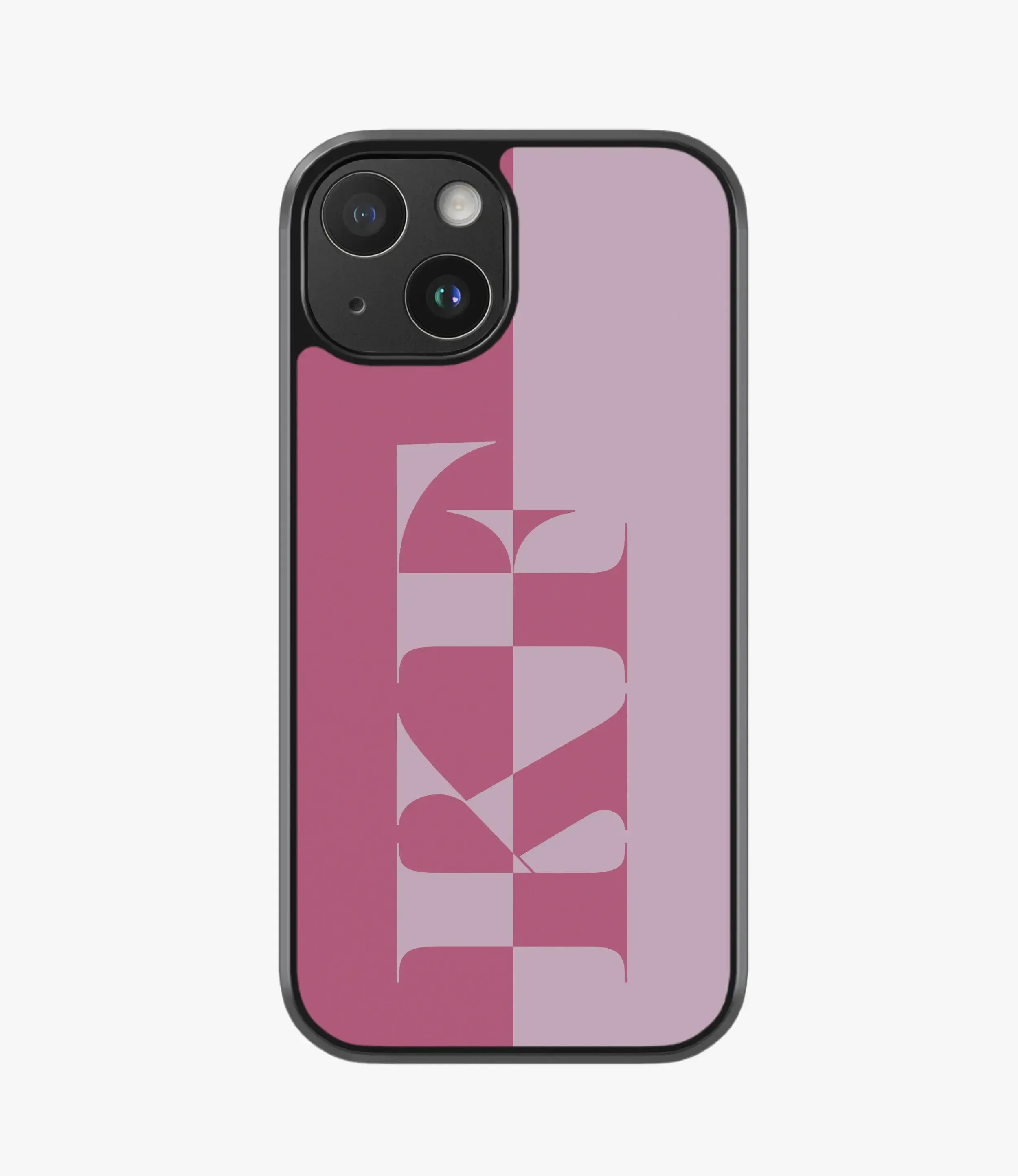 Custom Split Initials Hybrid Matte Case