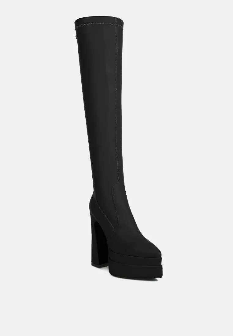 Cyber Punk High Platform Long Boots By Ruw