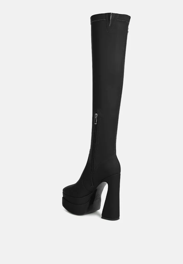 Cyber Punk High Platform Long Boots By Ruw