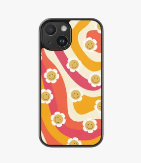 Daisy Floral Smiley Face Hybrid Matte Case