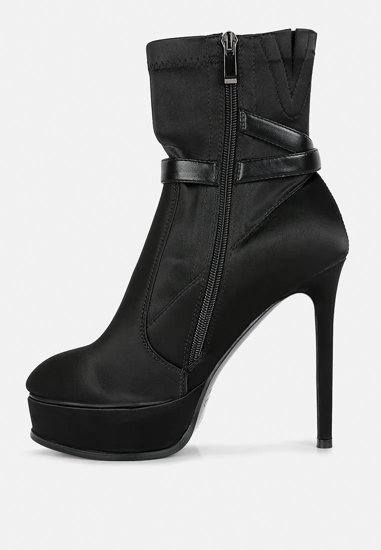 Doesburg Satin Stiletto Ankle Boot By Ruw