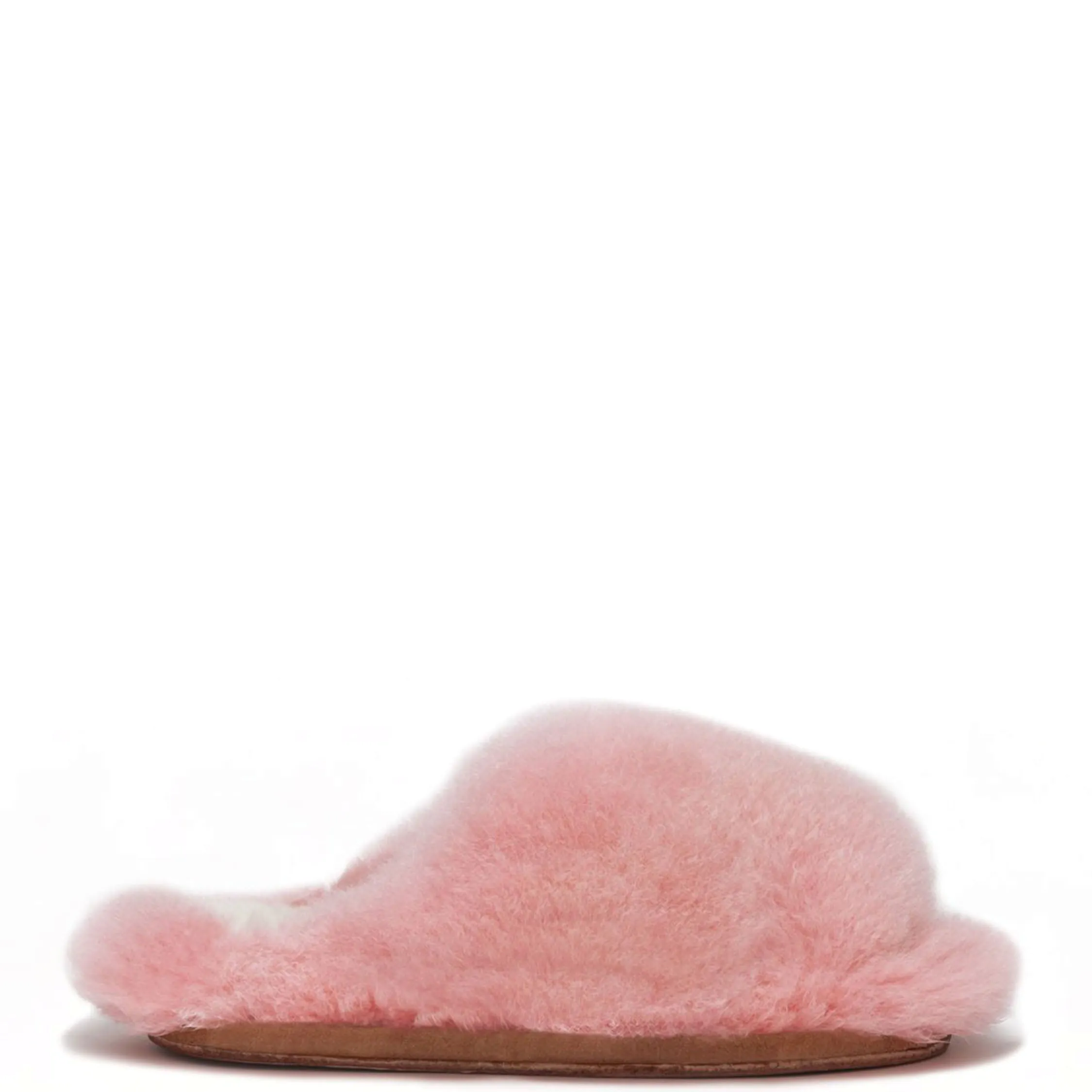 ETHICALLY AND CRUELTY FREE ALPACA SLIDER IN PINK/WHITE