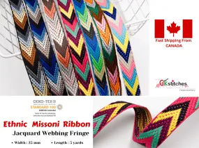 Ethnic Missoni Jacquard Webbing 25mm