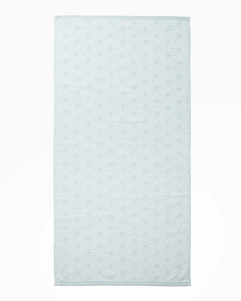 Fukuroya Bath Towel, Sky Blue Asanoha