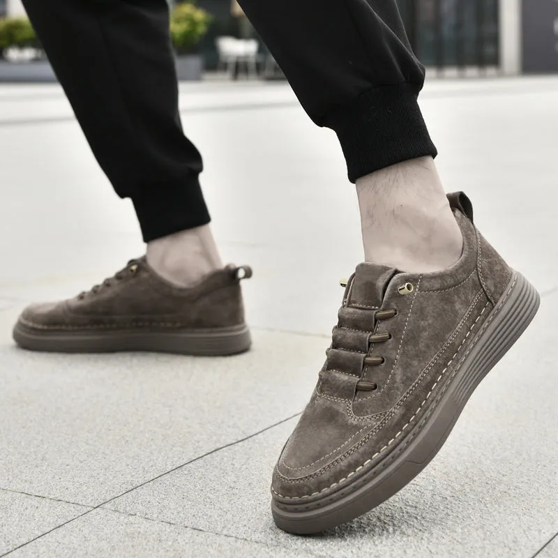 Genuine Leather Oxford Outdoor Sneakers Handmade Casual Leather Shoes | Z2039