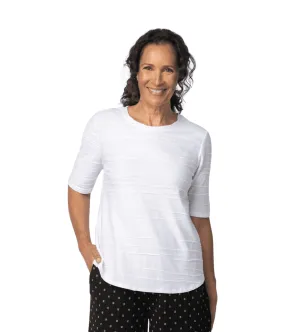 Habitat Sale, 16527 Elbow Sleeve Tee, White 50% Off Regular Price