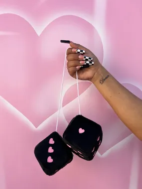 Heart Dice - Black/Pink