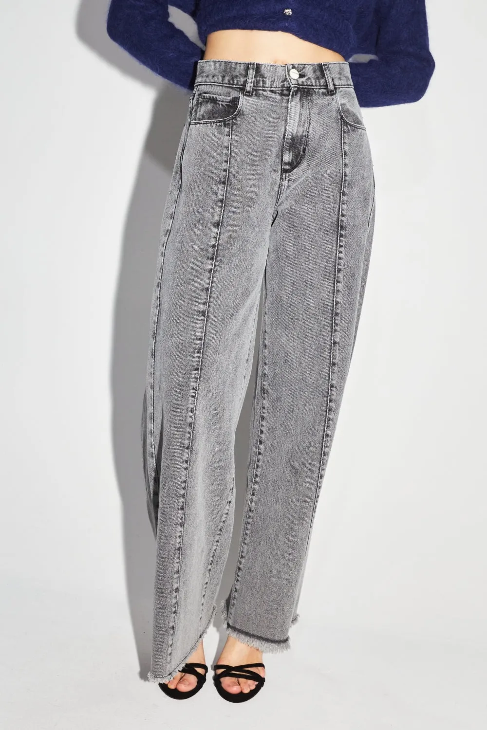 Imprevu Swiggy Grey Palazzo Jeans