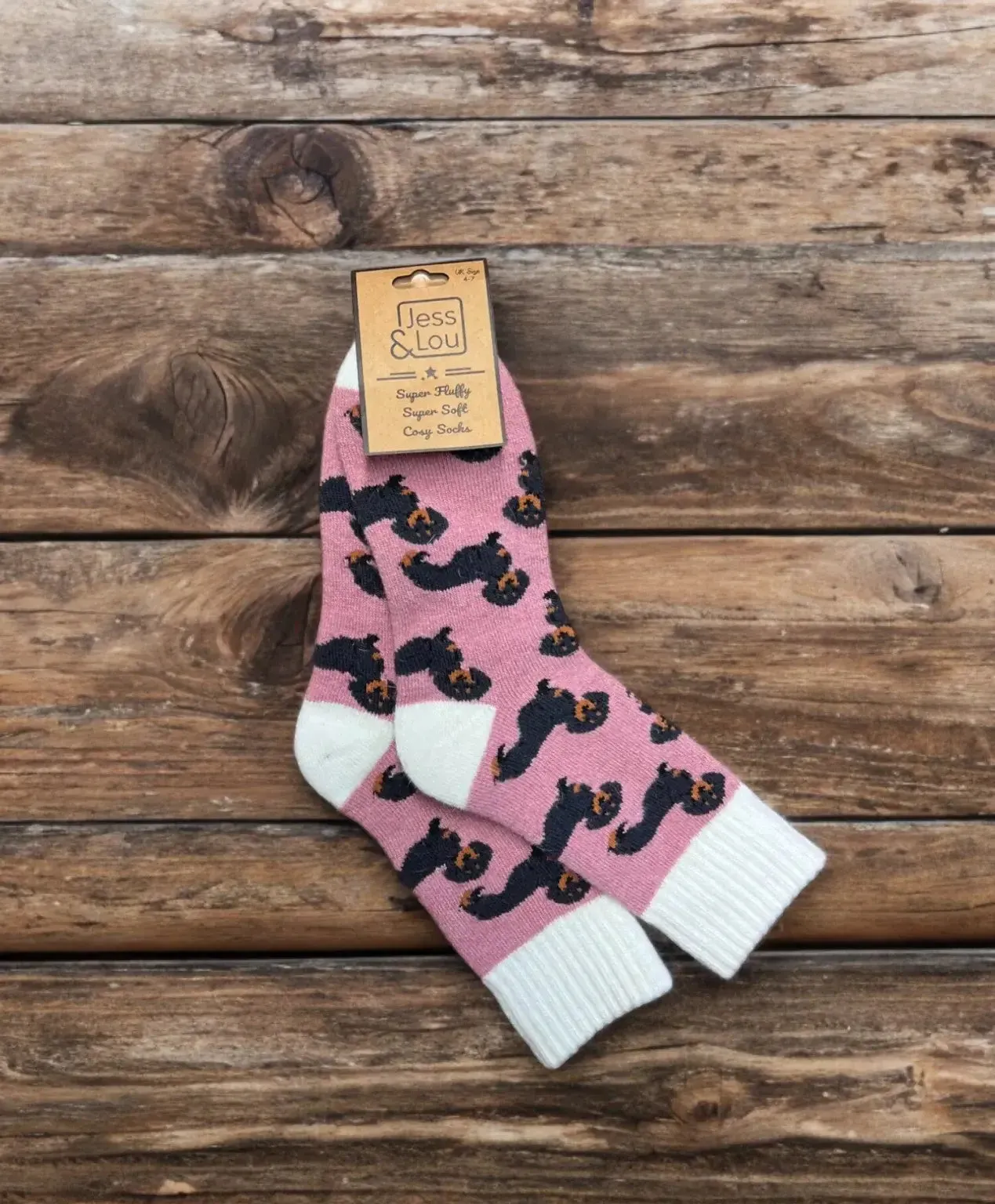 Jess & Lou - Dachshund Ribbed Cosy Socks