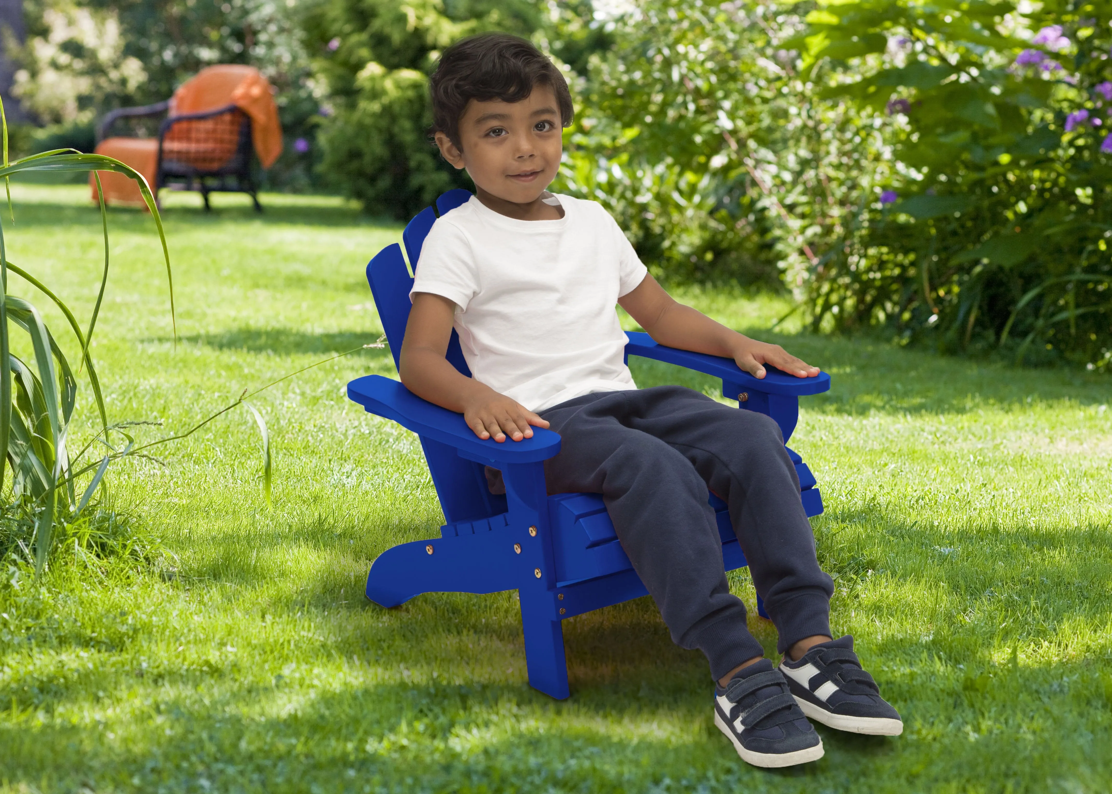 Kids Wood Adirondack Chair for Indoor & Outdoor Use