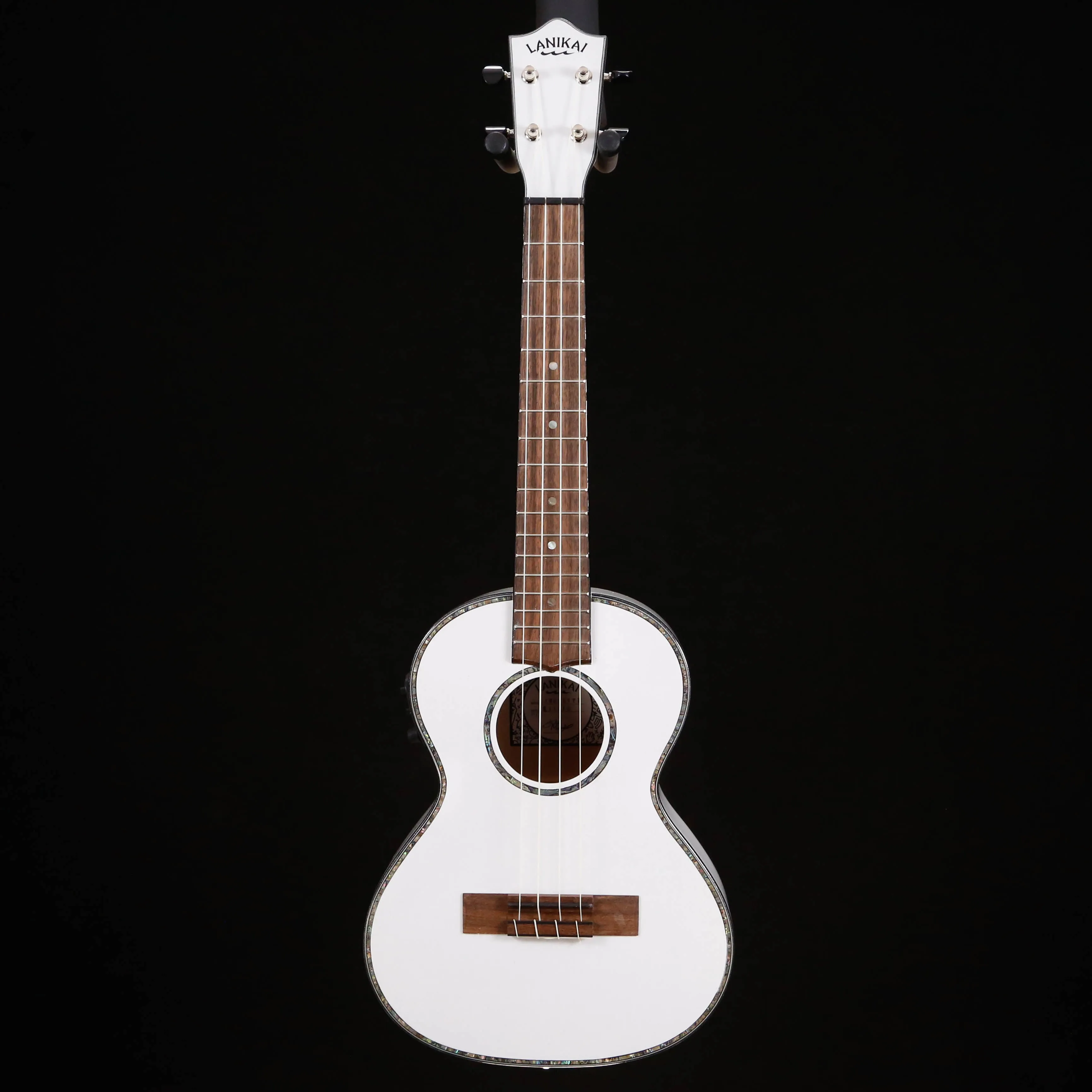 Lanikai Julia Michaels Signature Tenor Ukulele, Electric White