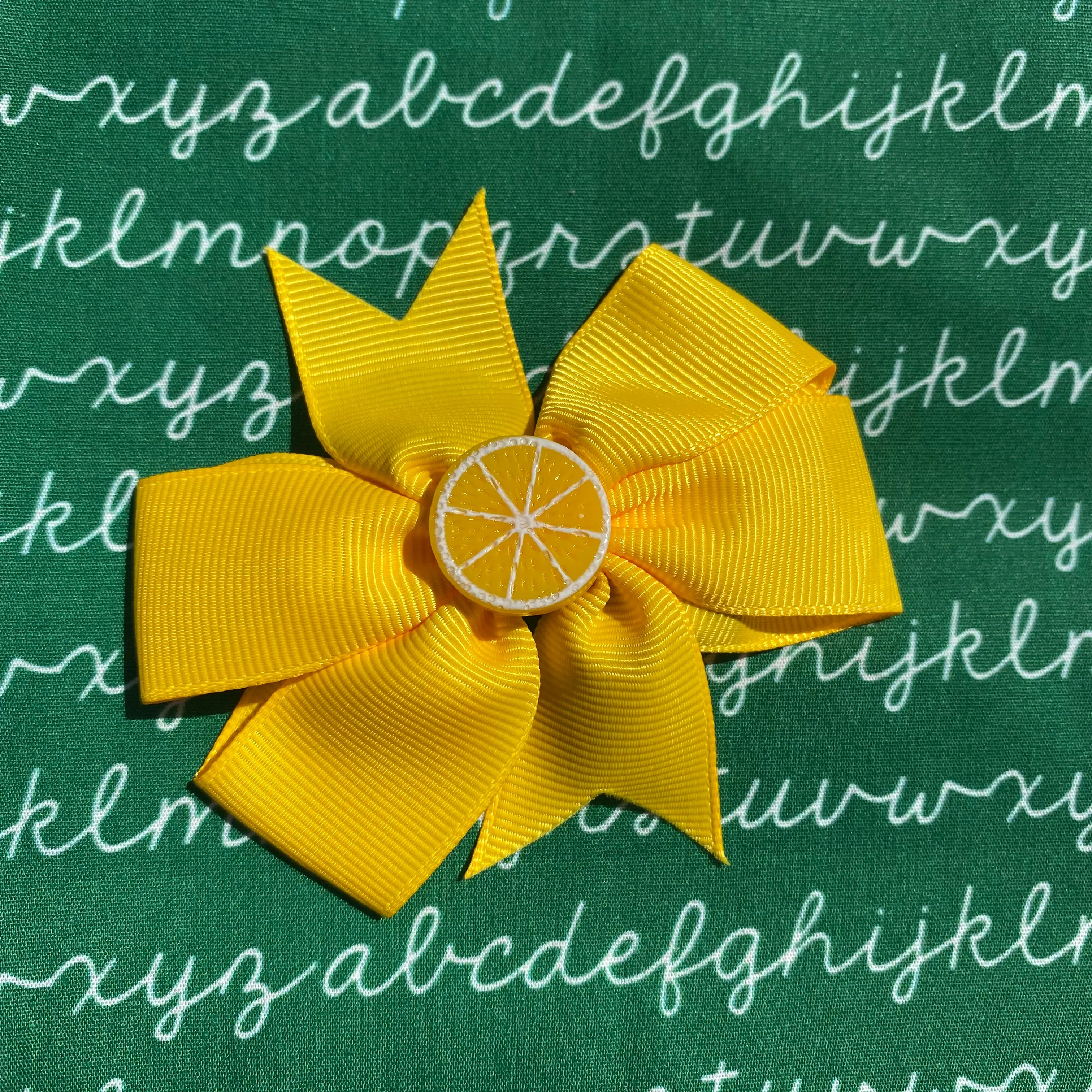 Lemon Hair Bow