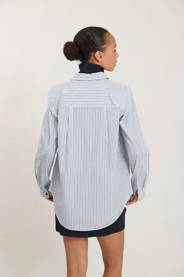 Lula Shirt - Bright white / Asleigh blue / sky captain