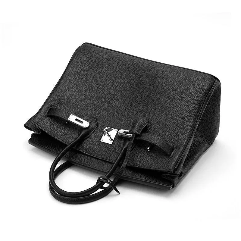 Luxury Classic Genuine Leather Bag Silver Tone, Must-have Leather Designer Bag, Shoulder Bag, Crossbody Bag, Gift For Her