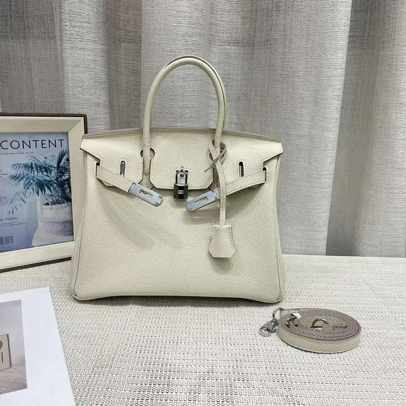 Luxury Classic Genuine Leather Bag Silver Tone, Must-have Leather Designer Bag, Shoulder Bag, Crossbody Bag, Gift For Her