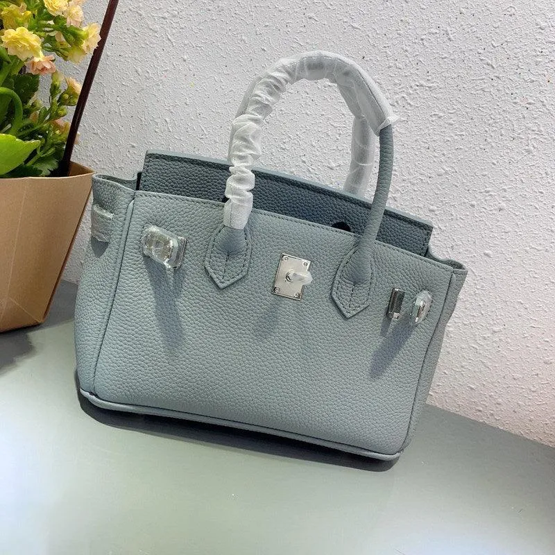 Luxury Classic Genuine Leather Bag Silver Tone, Must-have Leather Designer Bag, Shoulder Bag, Crossbody Bag, Gift For Her