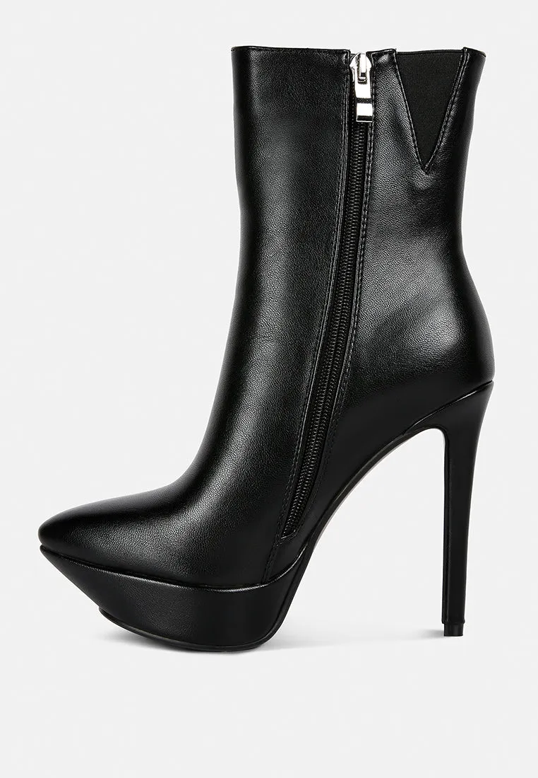 Magna Platform Heels Ankle Boot By Ruw