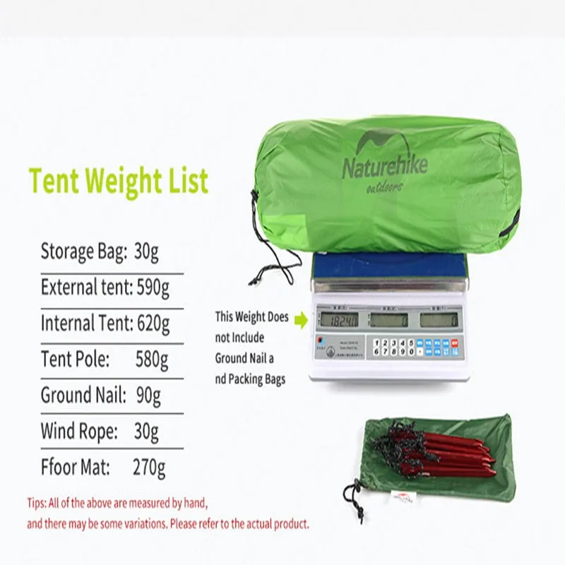 Naturehike Upgraded Star River Camping Tent - Ultralight 2 Person, 4 Season - 20D Silicone, Waterproof