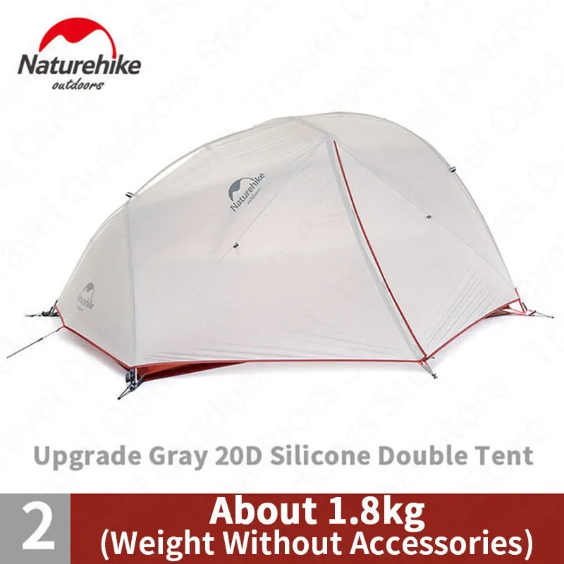 Naturehike Upgraded Star River Camping Tent - Ultralight 2 Person, 4 Season - 20D Silicone, Waterproof