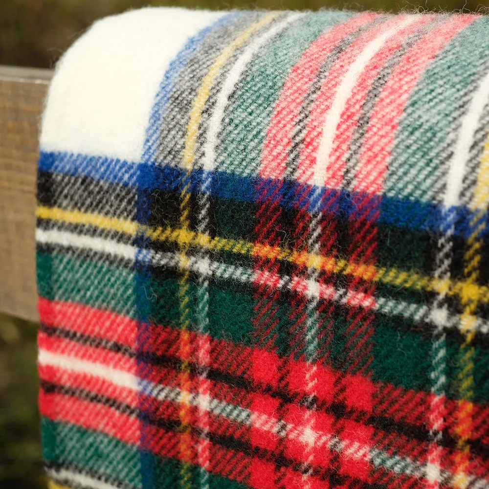 Pure Wool Blanket in Dress Stewart Tartan