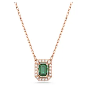 "Swarovski Millenia necklace Octagon cut, Green, Rose gold-tone plated"