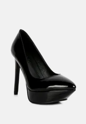 ROTHKO Black Platform Stiletto Pumps