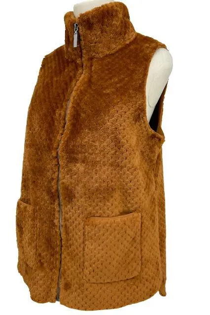 Sherpa Zip Vest - Ginger