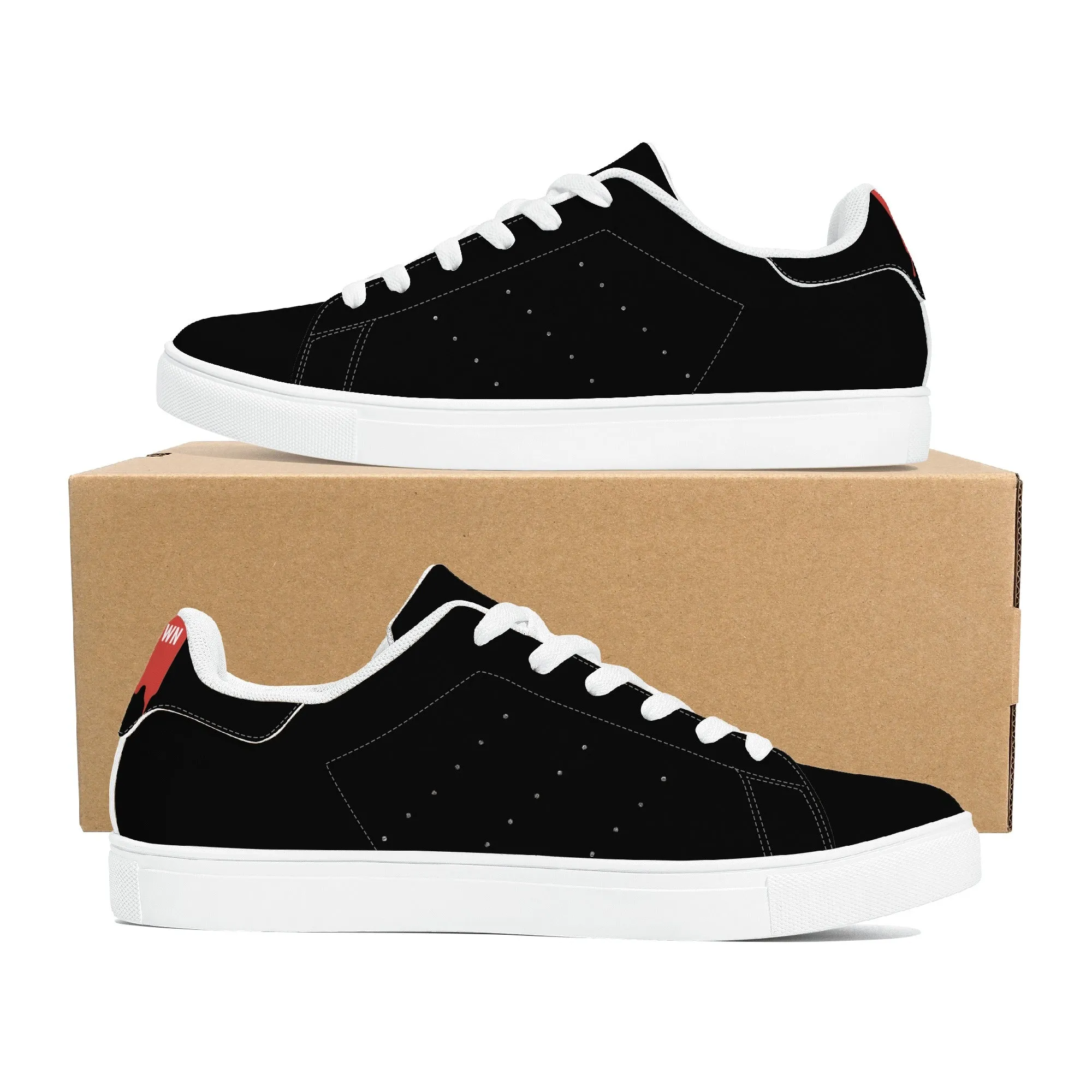 Women's FCS Low Top Black Leather Sneakers