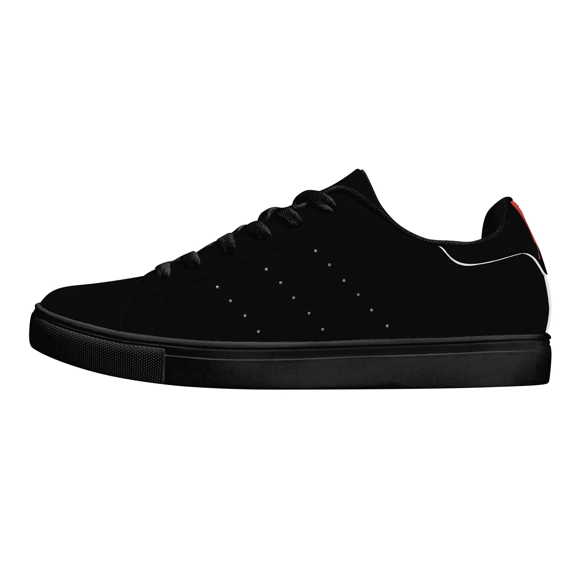 Women's FCS Low Top Black Leather Sneakers