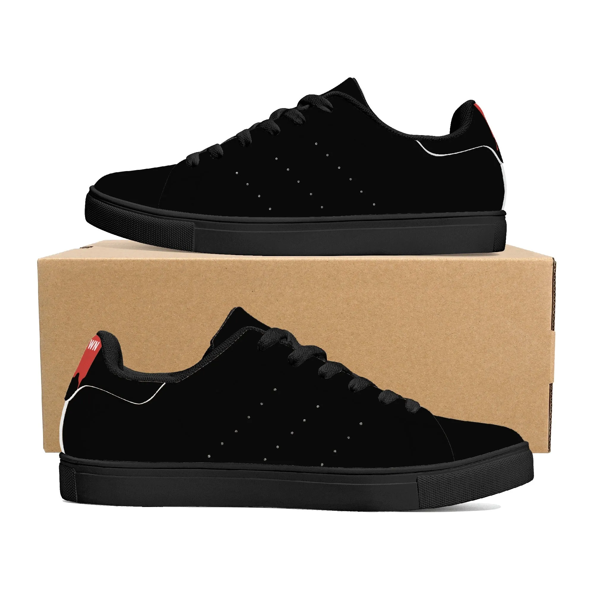 Women's FCS Low Top Black Leather Sneakers